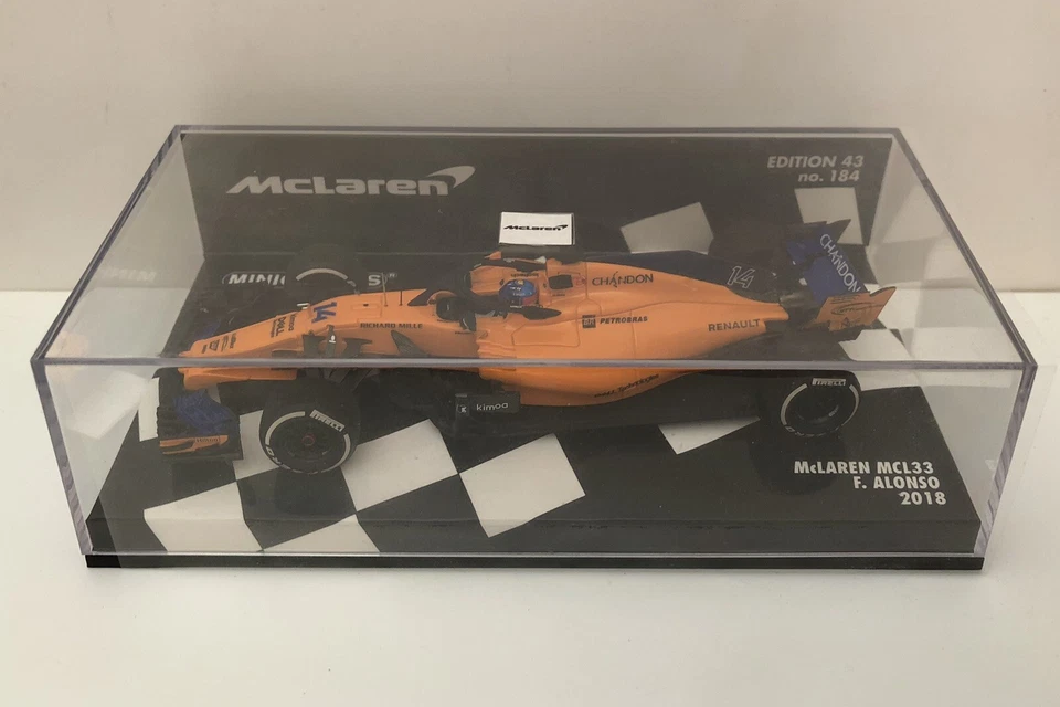 Minichamps McLaren MCL33 Fernando Alonso 2018 With Chandon Decals 1/43 - Immagine 1 di 1