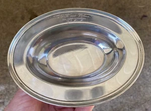 Antique RW STERLING SILVER Oval BOWL Candy Trinket Dish Heavy 92 gr Engraved EXC - Picture 1 of 9