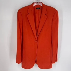 ISAIA Napoli Ermenegildo Zegna Size 46 Orange Long Single Button Textured Blazer - Picture 1 of 7