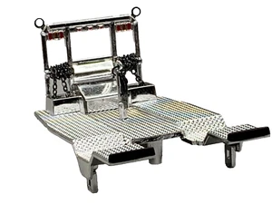1/64 DCP PARTS CHROME HEAVY HAUL DECK PLATE W/ BACK RACK & CHAINS - Picture 1 of 3