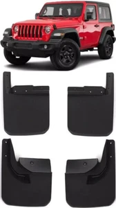 Genuine Full Set Splash Guards Mud Flaps For 2019-2025 Jeep Wrangler JL JLU - Picture 1 of 7