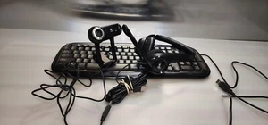 Bundle of Wired logitech camera, Headphone and Wired ONN Keyboard. Working Good! - Picture 1 of 6