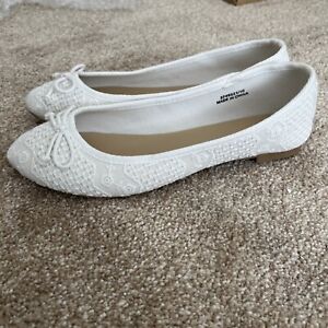 New Look White Ballet Pumps Size 6