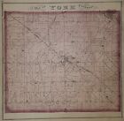 Alte antike 1874 flache Karte ~ YORK Township, MEDINA County, OHIO ~ TUSCARAWAS RR