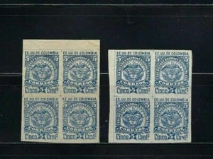 ''STATE OF CUNDINAMARCA, SC11    Bklt of 4 variety  1884 ESTADOS UNIDOS COLOMBIA - Picture 1 of 3