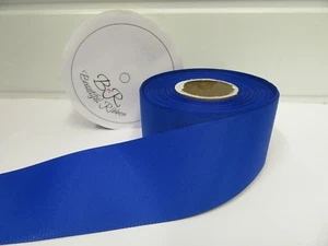 3mm 6mm 10mm 16mm 22mm 38mm 50mm ROYAL COBALT DARK BLUE Grosgrain Ribbon Double  - Picture 1 of 8