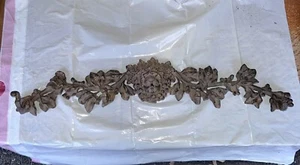 24" Cast Iron Cherub Adorned Wall Mount 4 Hook Angel Grape Leaves - Picture 1 of 13