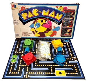 Vintage 80s Pac Man Board Game Complete Set Milton Bradley USA Marbles - Picture 1 of 10