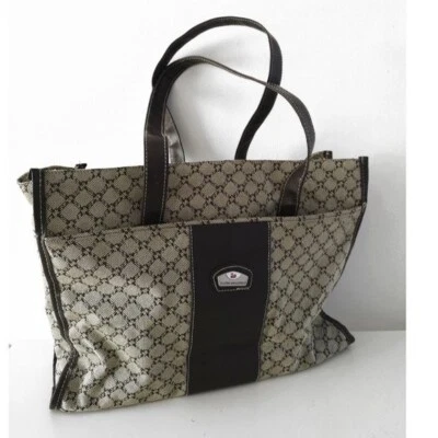 Bolso de Mano Vintage Gloria Vanderbilt Beige Marrón Foto 1 de 4