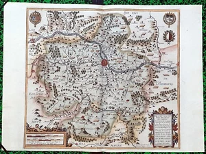 XVII ème - Metz Le Pays Messin Superbe Carte par Jean Le Clerc Editée en 1617 - Picture 1 of 5