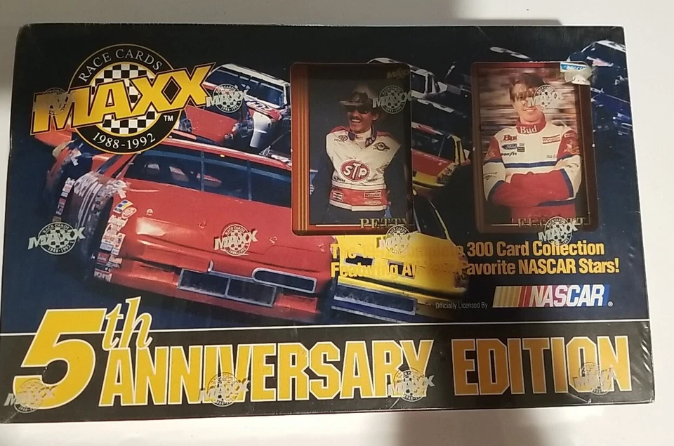 Vintage 1992 MAXX Nascar Race Cards  Anniversary Edition Sealed Set of 300 Rare - Image 1 of 2