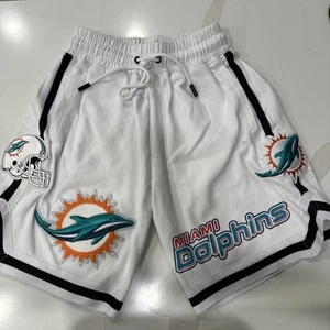 Miami Dolphins Shorts Men's Small White Pro Standard NFL Drawstring NWOT - Picture 1 of 10