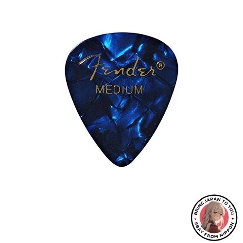 Nouveau pack de 12 Fender 351 Shape Premium Picks bleu moyen Moto - Photo 1/1