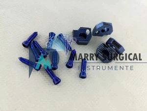 Cervical Cage Fusion Spine Titanium 5mm with Locking Screws set of 13 pcs - Picture 1 of 3