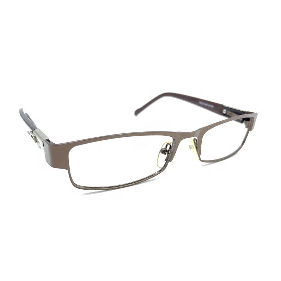 Monturas rectangulares marrón oscuro Police P2030 50-18 138 Italia hombres mujeres Foto 1 de 4