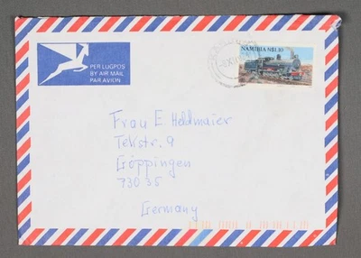 MayfairStamps Namibia 1980s Train $1.10 to Goppingen Germany Air Mail Cover aau_ - Image 1 of 2