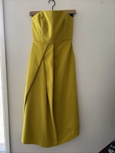 TIBI Strapless Asymmetrical Yellow Dress, Size 2, So chic! Excellent Condition  - Picture 1 of 4