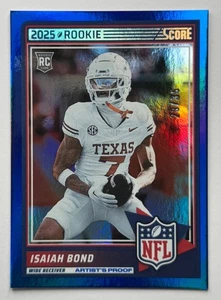 Puntuación Panini Isaiah Bond 2025 azul prueba de artista/35 novato - Imagen 1 de 2