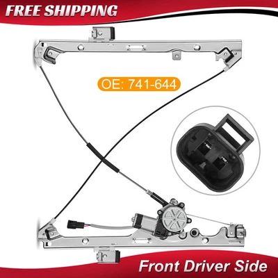 Power Window Regulator w/ Motor for Chevy Silverado GMC Left Front Driver Side - Image 1 of 4
