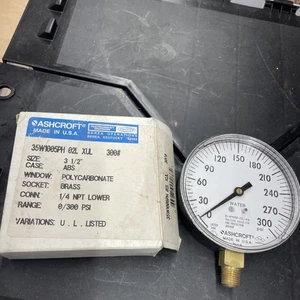 Manómetro Ashcroft 35W1005ph O2L XUL, 0 a 60 psi, esfera de 3 1/2 pulgadas S41 - Imagen 1 de 5