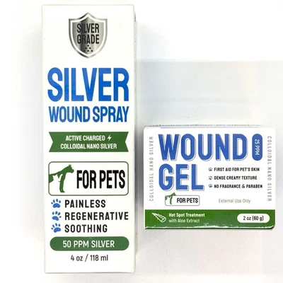SILVER GRADE Wound Spray And Gel for Pets – Colloidal Silver Wound Care for Pets - Image 1 of 4