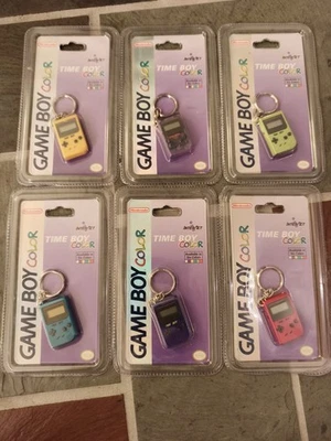Nintendo Game Boy Color Interact Time Boy Keychain Clocks NEW Complete Set Of 6! - Image 1 of 3