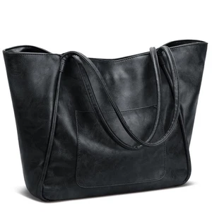 Bolso de Mano Grande para Mujer con Cremallera Trabajo Cuero Viaje Cartera y Bolsos de Mano - Imagen 1 de 7