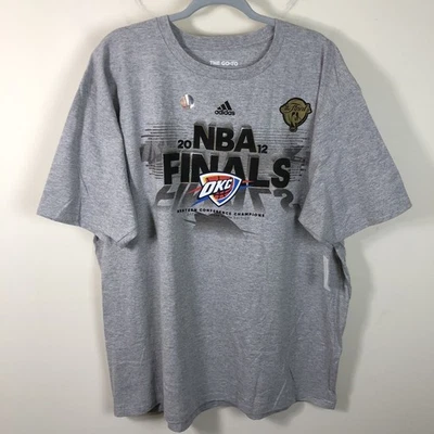 Oklahoma City Thunder Adidas 2012 NBA Finalista Camiseta Hombre’s Talla 2X Gris Foto 1 de 4