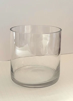 Jarrón cilíndrico de vidrio de 5 3/4" Foto 1 de 4