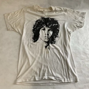 80s The Doors Jim Morrison Mr Mojo Risin T-Shirt Mens Paper Thin Distressed 70s - Picture 1 of 13