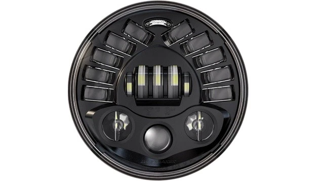 Faro LED Adaptable Dynamics Personalizado 7" Negro Indian Chief/Chieftain/Roadmaster Foto 1 de 1