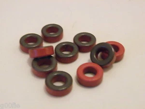 5 Pcs T44-2 Micrometal Toroid Red 0.44" Dia Ham Radio     10g    CK33 - Picture 1 of 1