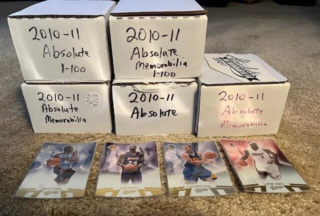 2010 11 Absolute Memorabilia Basketball Complete Set (1–100) Curry James Bryant - Image 1 of 1