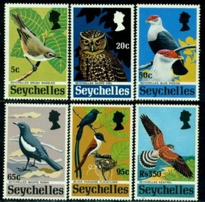 Seychelles 1972 Birds,Vögel,Oiseaux,Pigeon,Owl,Paradise,Kestrel,Warbler,M301,MNH - Picture 1 of 1