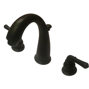 Rubinetto lavabo bagno rustico nero stile sabbia diffuso lavabo vanità - Foto 1 di 2