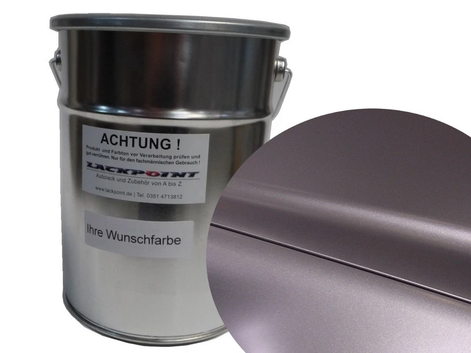 3 Liter 1K Autolack Kunstharz Diamond Silver Metallic Matt Trend kein Klarlack - Bild 1 von 1