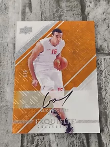 RUDY GOBERT 2013 UD EXQUISITE ORANGE ON CARD AUTO TRUE ROOKIE RC 5/6 DYOP HOF /1 - Picture 1 of 3