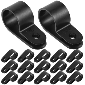50 Pezzi Morsetto per Cavi Ordinatore Morsetti in Plastica Tipo R Clip Kit Porta Dati - Foto 1 di 12