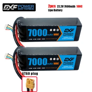 DXF 2 Stück 6S 7000mAh Lipo Akku 22,2V 100C XT60 RC Lipo Akku Boot LKW - Bild 1 von 8