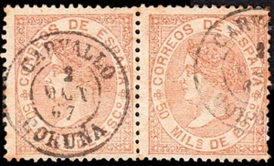 Coruña - Edi o 96 Pareja - 50 milésimas - Mat Fech. Tp. II "Carvallo" - Imagen 1 de 1