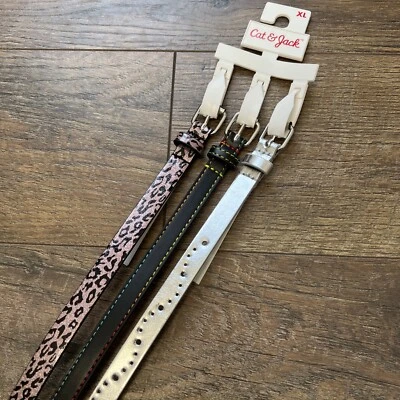 Модные узкие ремни для девочек Cat & Jack упаковка 3 шт. размер XL НОВЫЕ! - Изображение 1 из 4