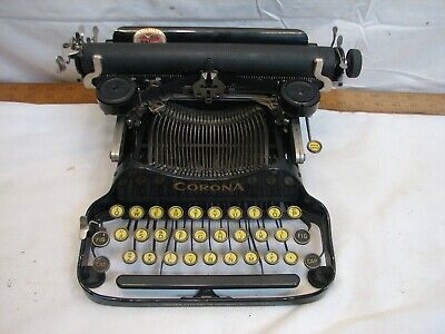 Antique 1923 Corona 3 Three Portable Folding Typewriter Needs Love Decal • 297.27$