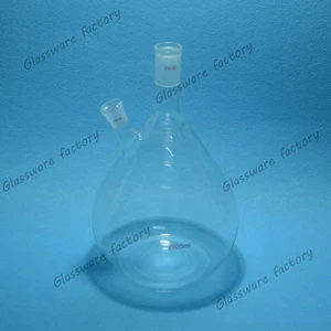 2 Neck,2000ml,24/40,Distillation Flask,Essential Oil Apparatus Pyriform Bottle - Picture 1 of 5