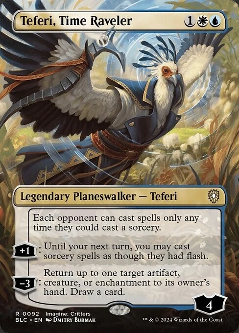 x2 Teferi, Time Raveler  Borderless #92 | BLC Bloomburrow Commander | MTG - Image 1 of 1