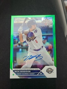 2023 Topps Pro Debut - Nick Biddison - #PD-176 Green Auto #d /99 !!!