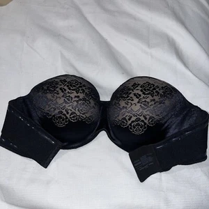 Soma Stunning Support Black Strapless Bra 38DDD Lined Cup UW Adjustable Straps - Picture 1 of 3