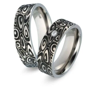 Titanfactory titanio anillo de boda TF101 con 1 brillante ges. 0,03 quilates. w/si 52451 - Imagen 1 de 1