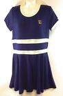 Womens Nike Navy Blue Terry Cloth Style Dri Fit retro polyester Tennis Dress