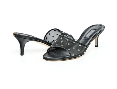 NUEVO EN CAJA Sandalias Sarah Jessica Parker Perry Galaxy Malla Adornadas Negras EU 37 US 7 Foto 1 de 4