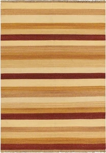 Vintage Hand Woven Carpet 5'7" x 7'10" Traditional Wool Kilim Rug - Picture 1 of 4